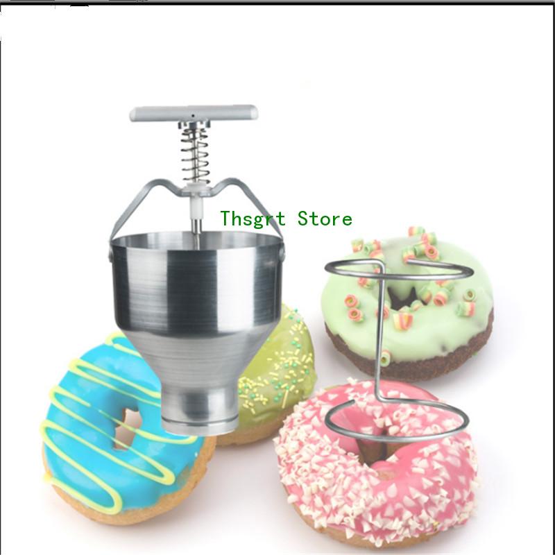 Donut Maker Mini - Paslanmaz çelik manuel çörek yapma makinesi