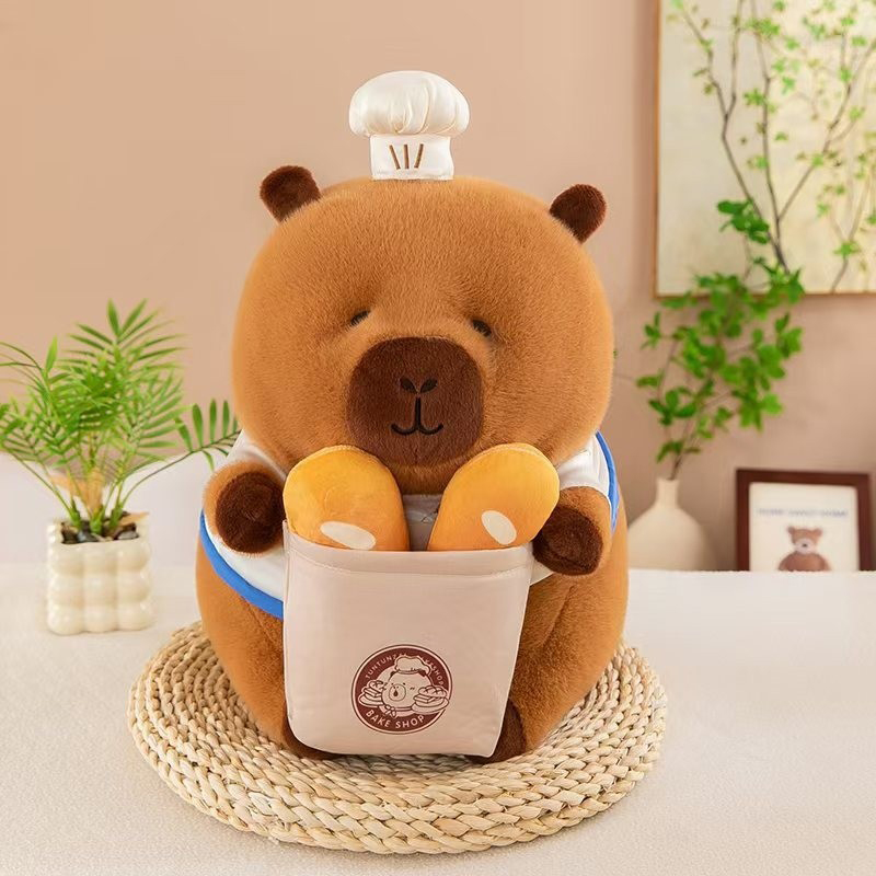 Kitchen Appliances Toys - 30 cm Şef Ekmek Capybara Peluş